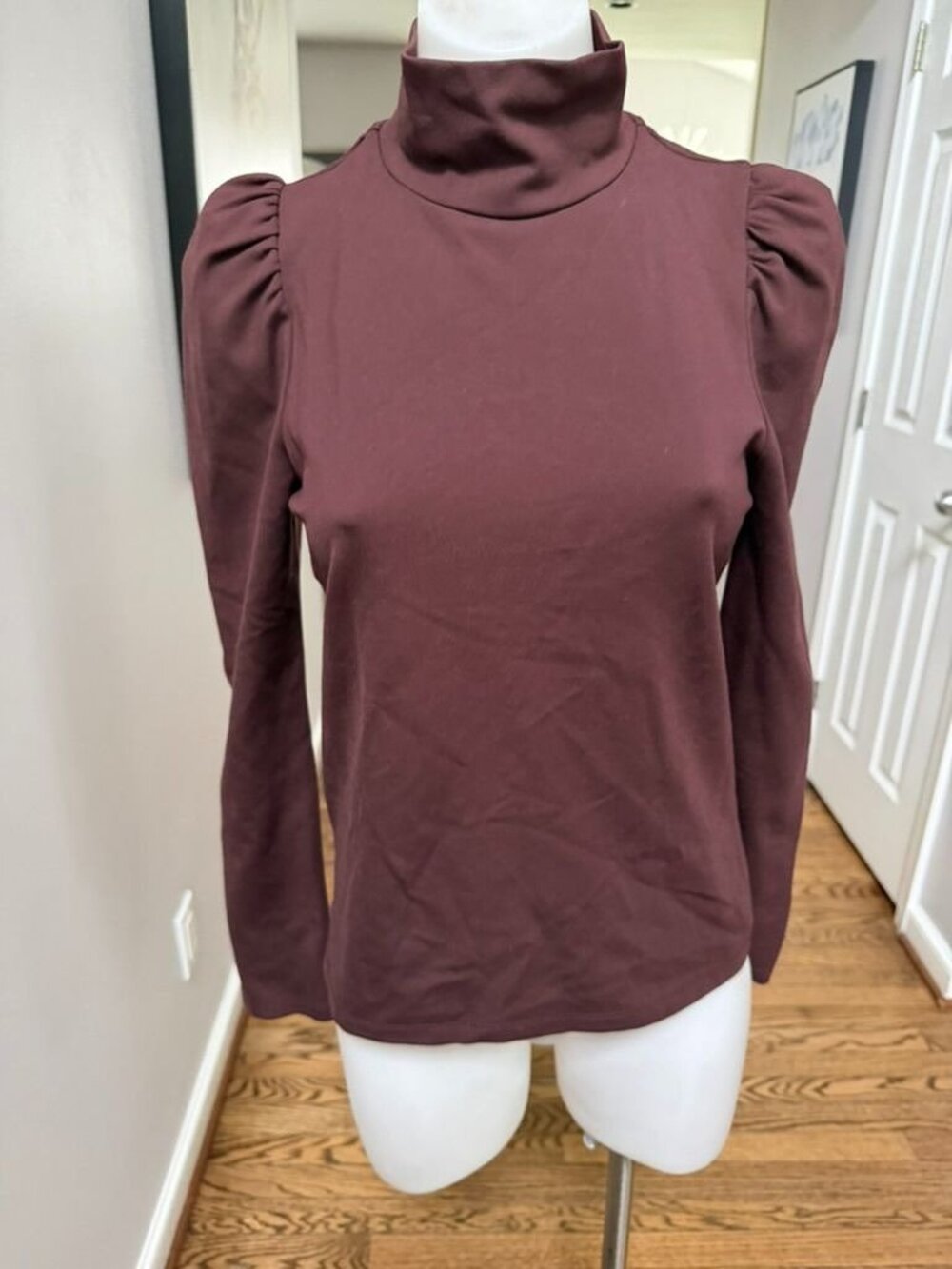 Cartolina Luna Stretch Ponte Top Brown Size XS